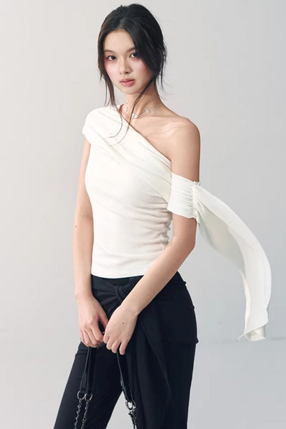 Off-Shoulder Ribbon Top