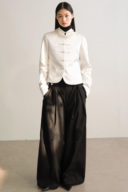 Satin Modern Fit Winter Coat