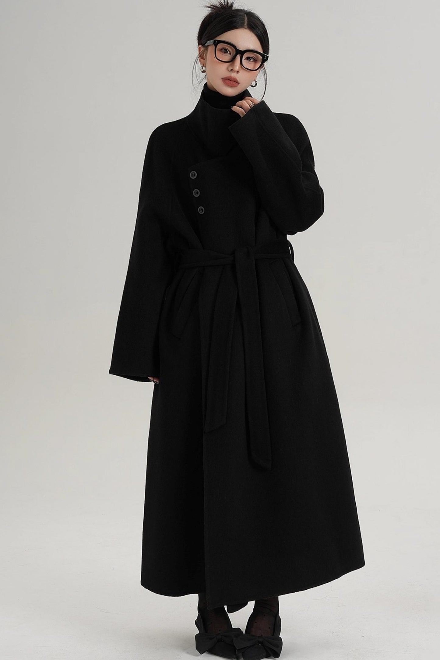 High Neck Wool Coat
