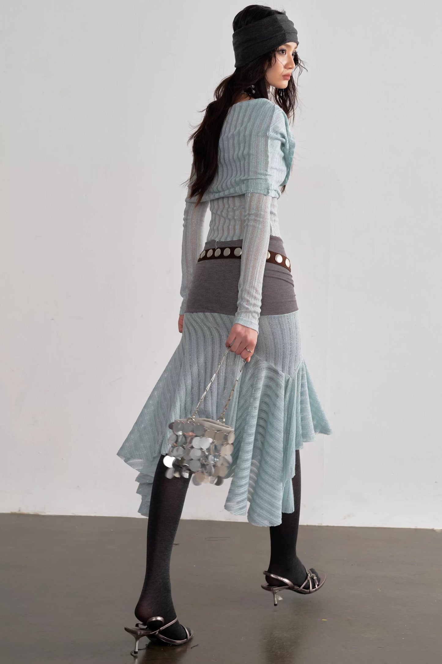 Romantic Mint Drapey Top Set