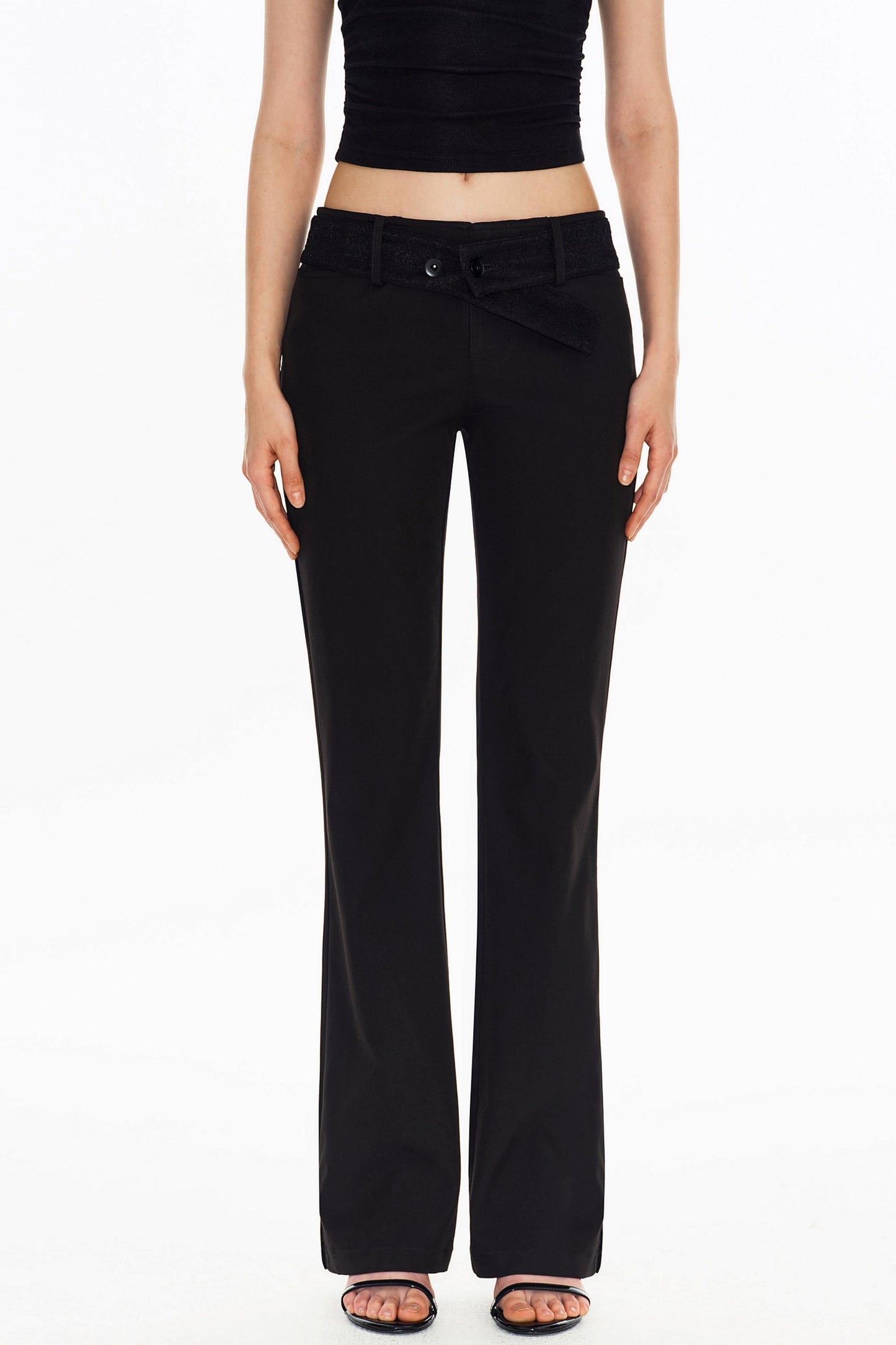 Laise Spliced Flared Pants