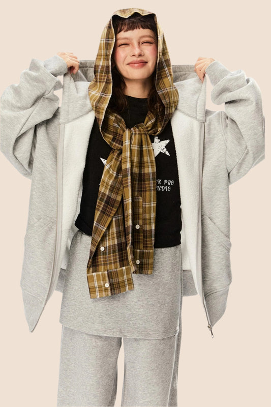 American Loose Fit Hoodie Jacket