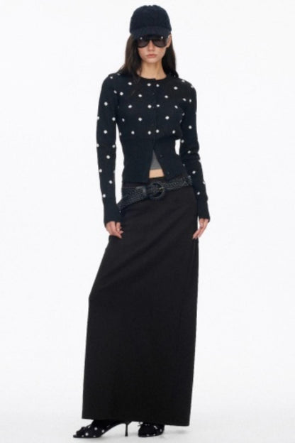 Vintage Polka Dot Base Knit Cardigan