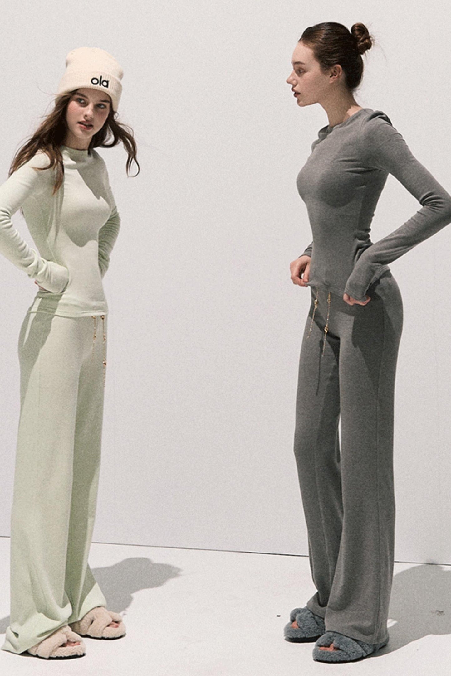 Soft Crewneck Knitwear Trouser Set-Up