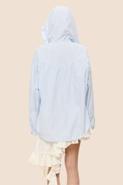 Blue Striped Sun Protection Hoodie