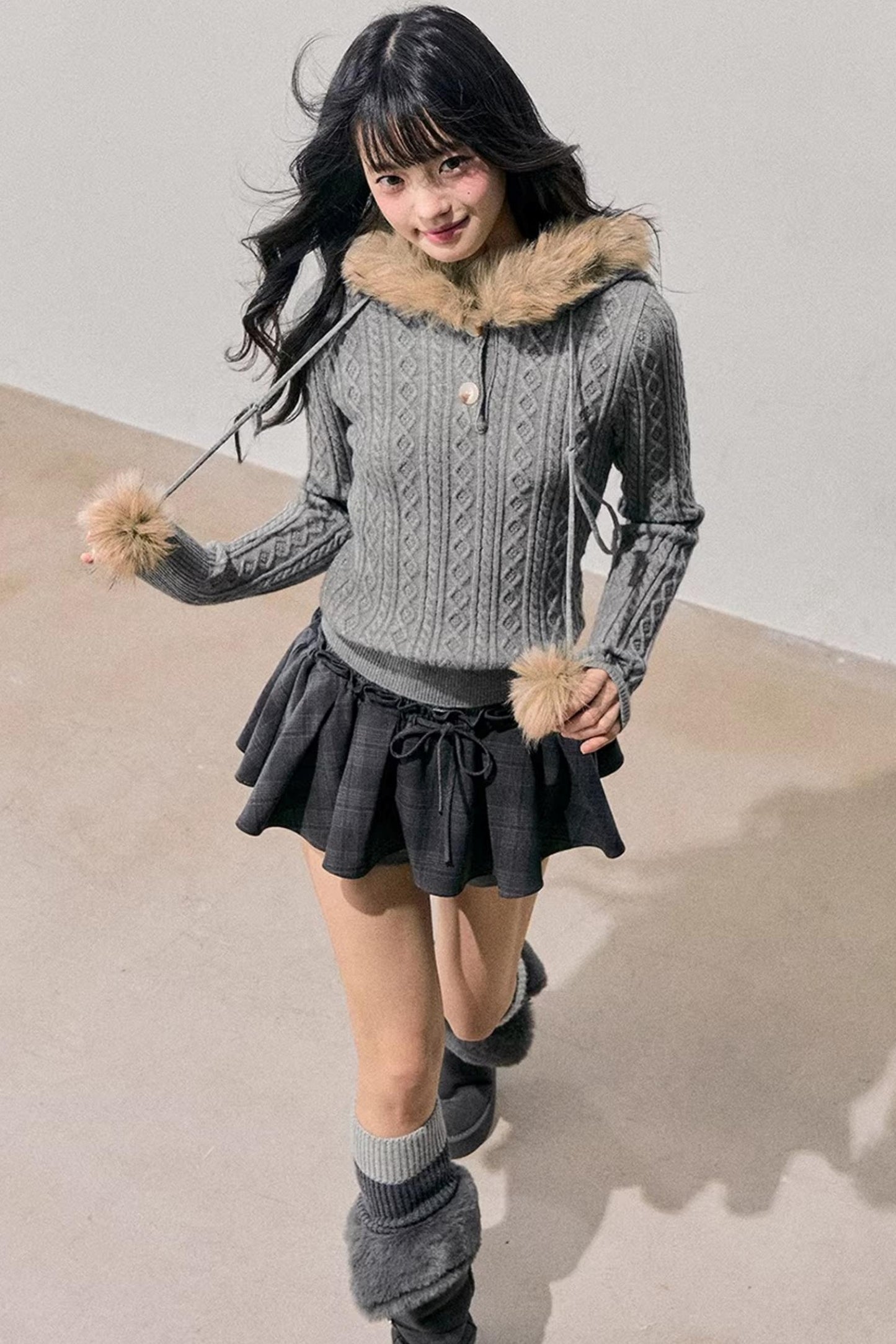 Snowfall Plush Hooded Sweater