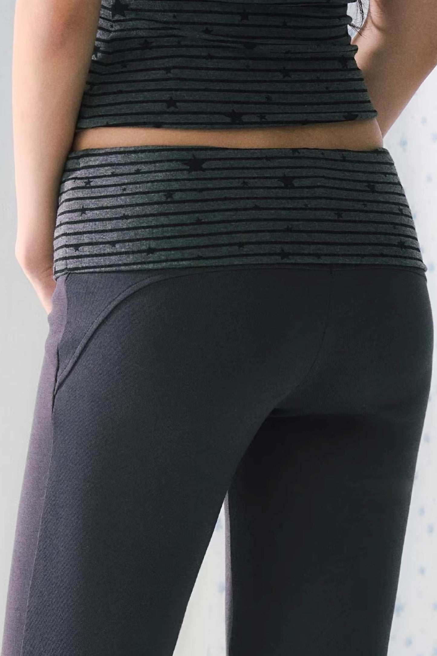 Retro Striped Flared Pants