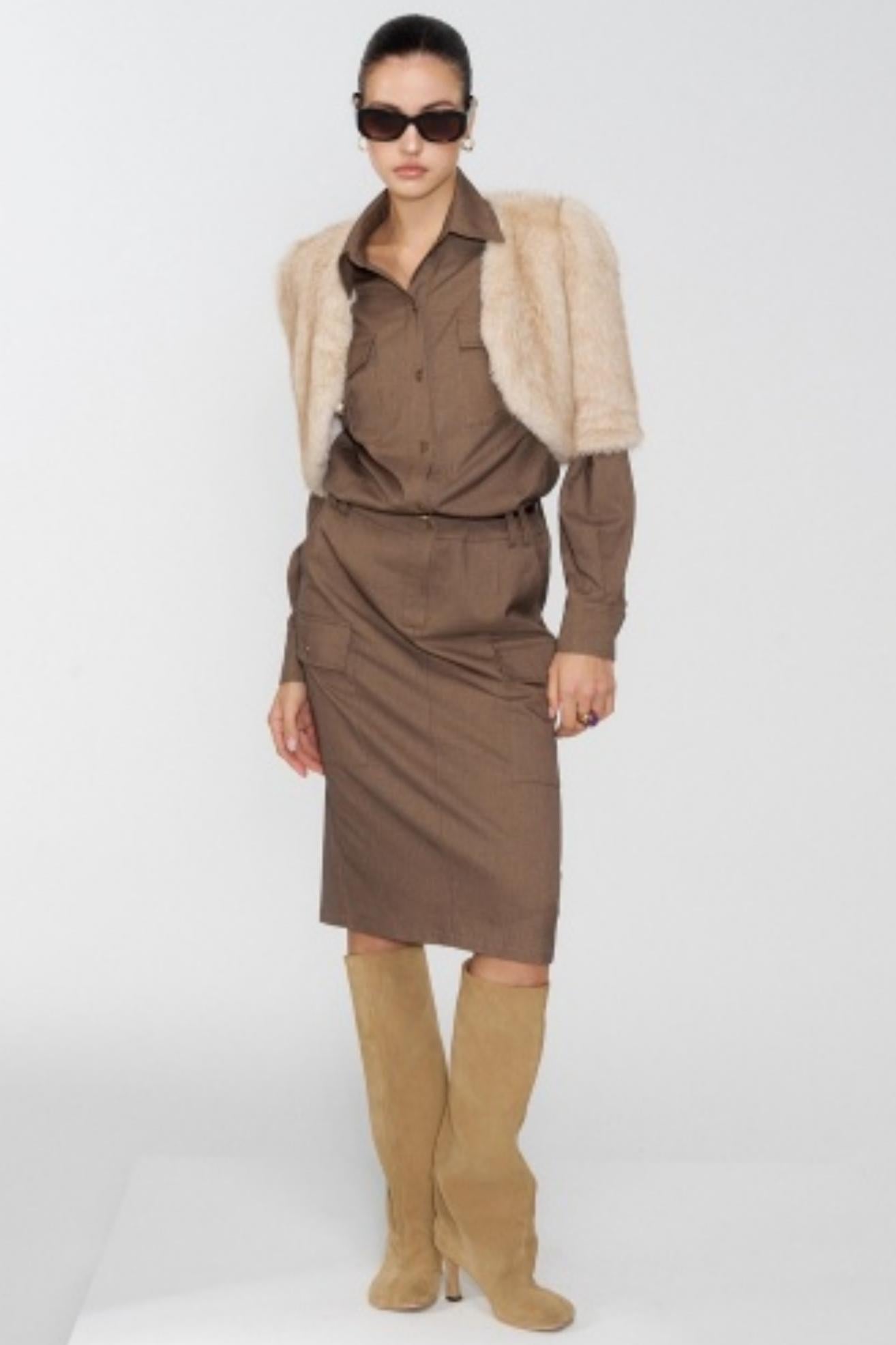 Temperament Shoulder Autumn Fur Jacket