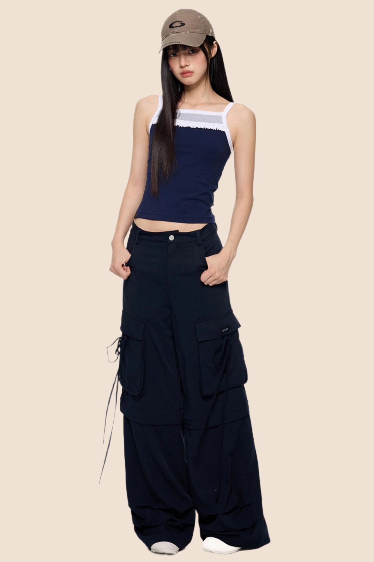 Removable Wide-Leg Slacks