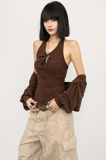 American Vintage Halter Neck Two-Piece Knitwear