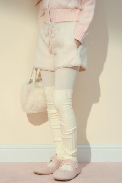 Fur Suede Versatile Lambwool Shorts