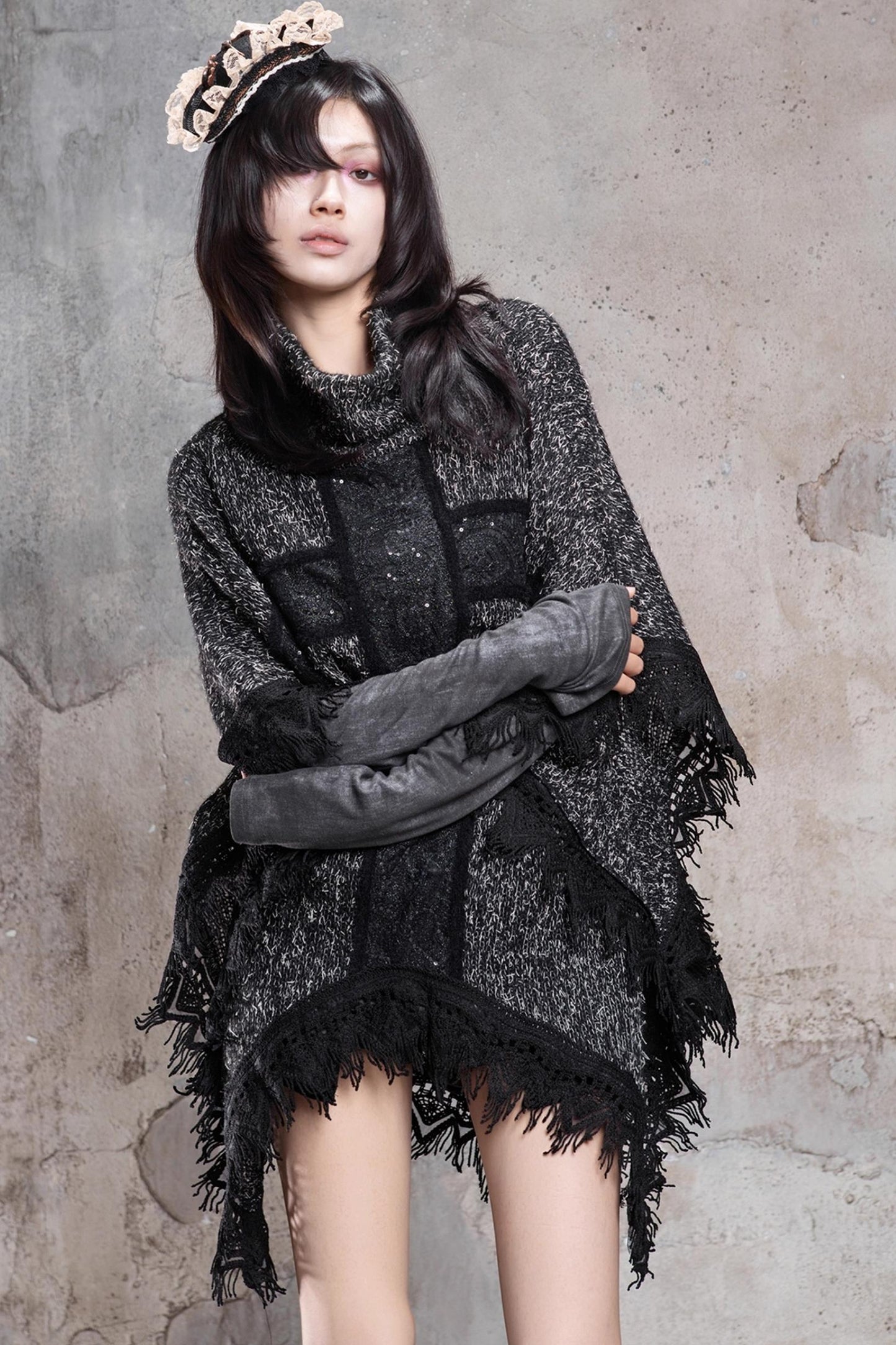 Retro Punk Cross Cloak