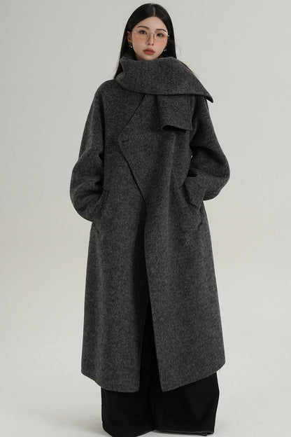 Reversible Long Wool Coat