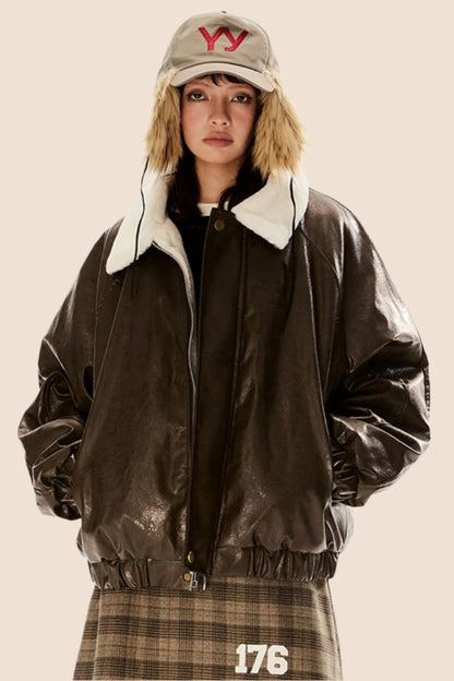 Lamb Fur Winter Padded Jacket