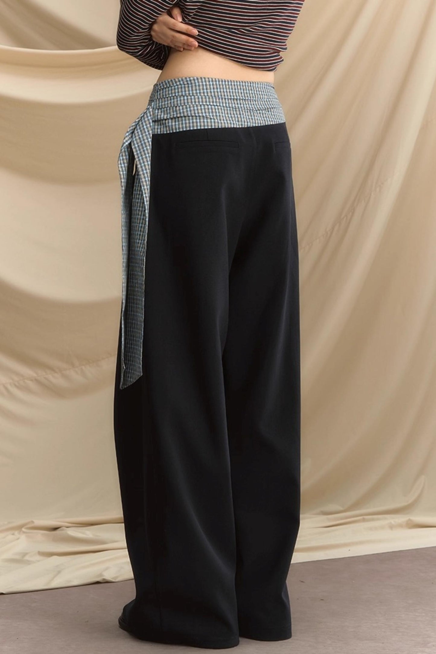 Pleats Gray Trousers