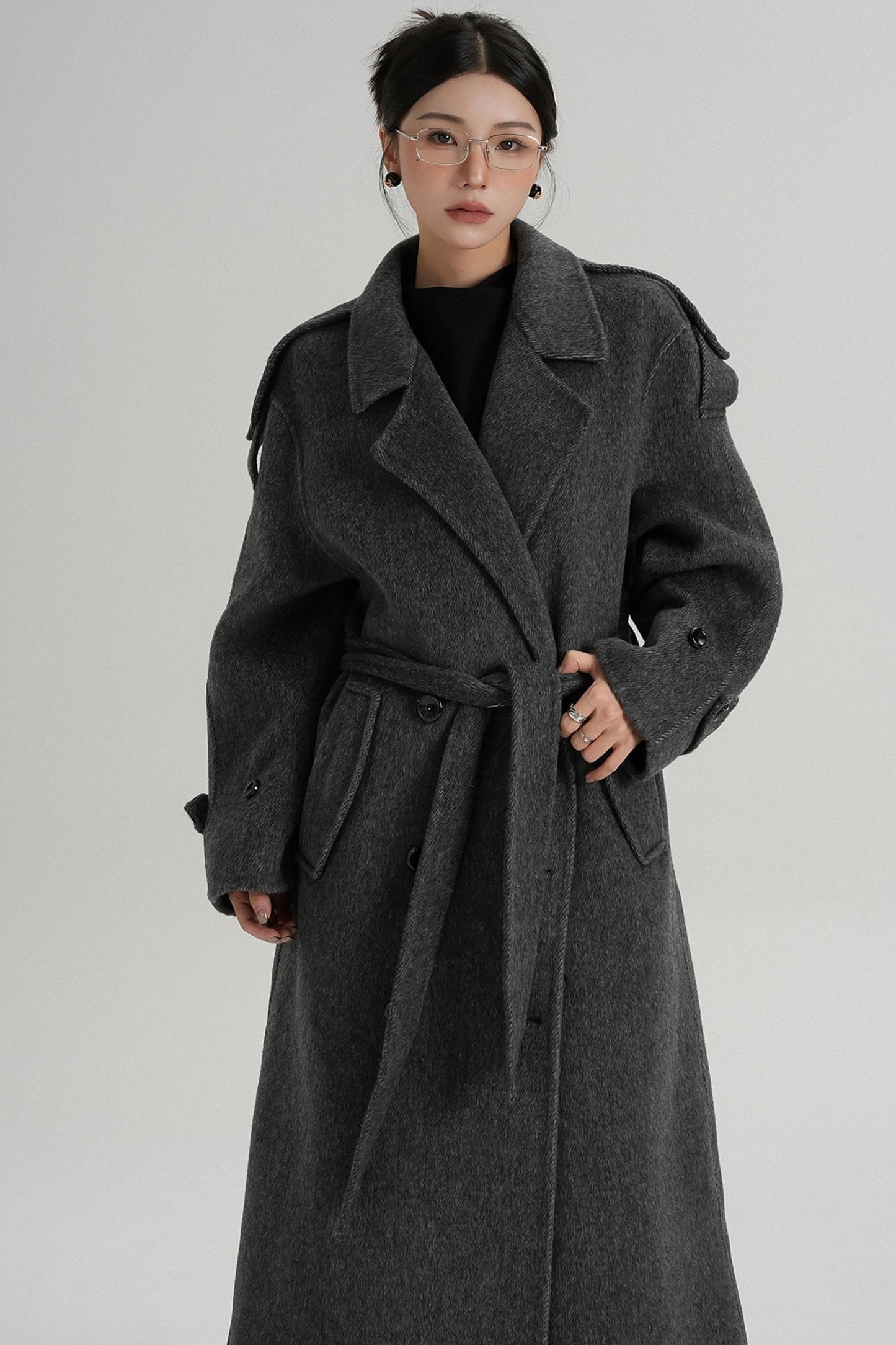 Premium Tailored Wool Blend Coat