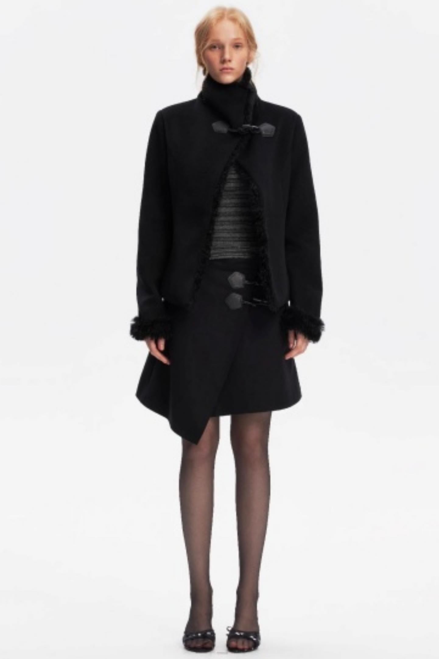 Irregular Toggle Button Skirt