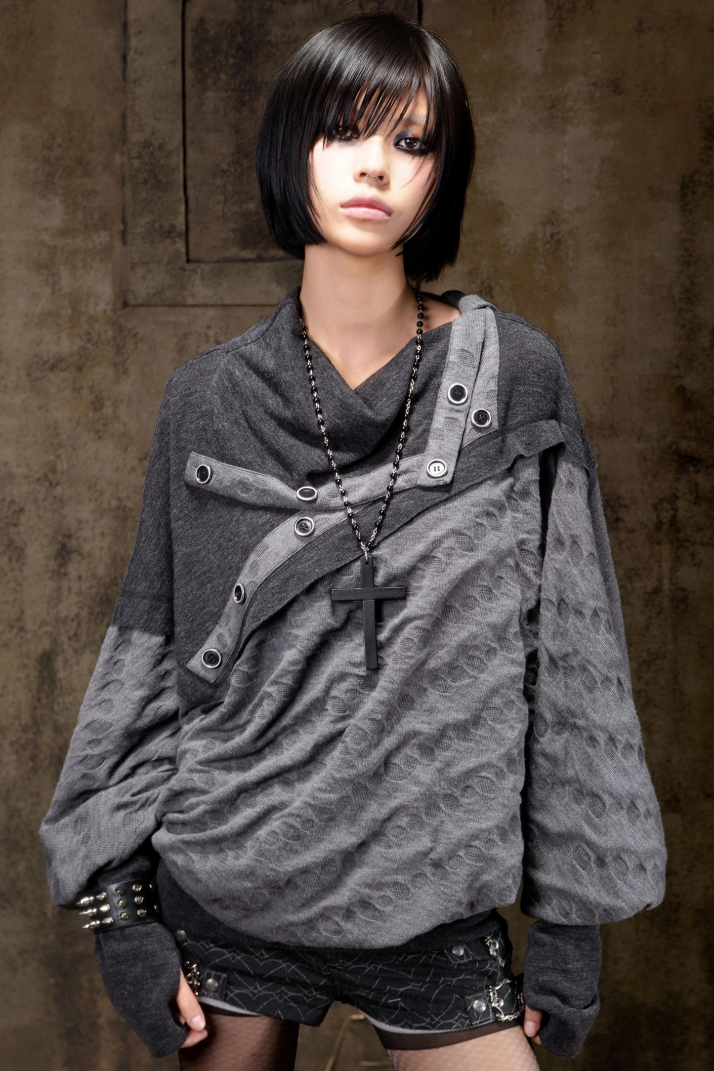 Stacked Collar Knit Top