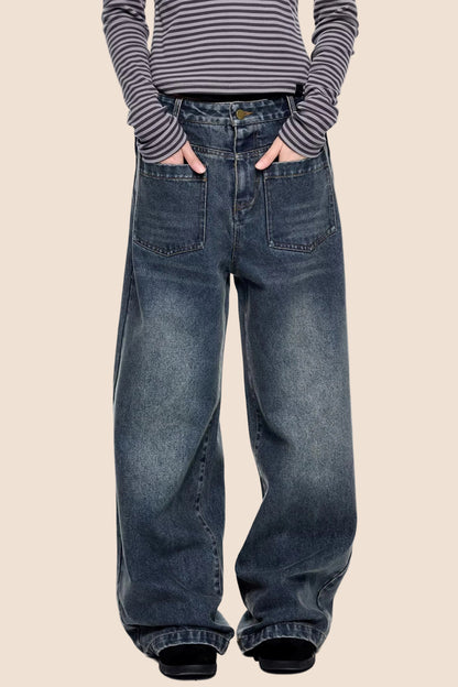 American Retro Wide-Leg Jeans
