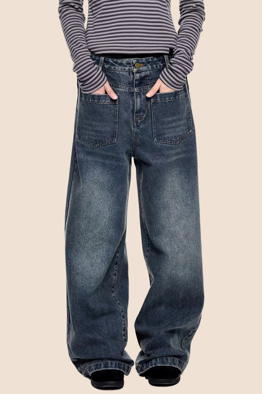 American Retro Wide-Leg Jeans