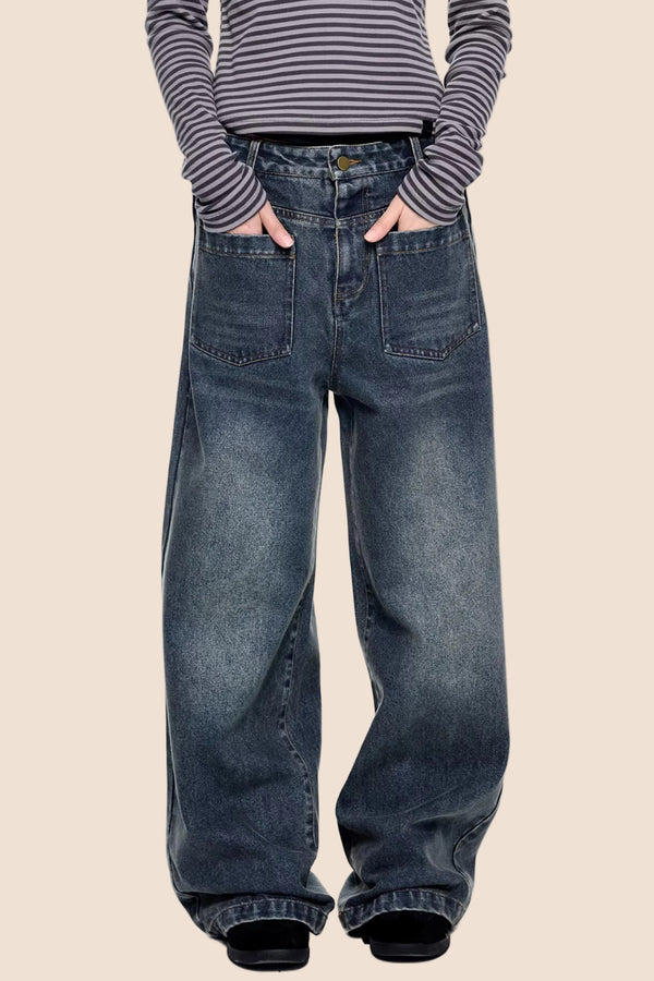 American Retro Wide-Leg Jeans