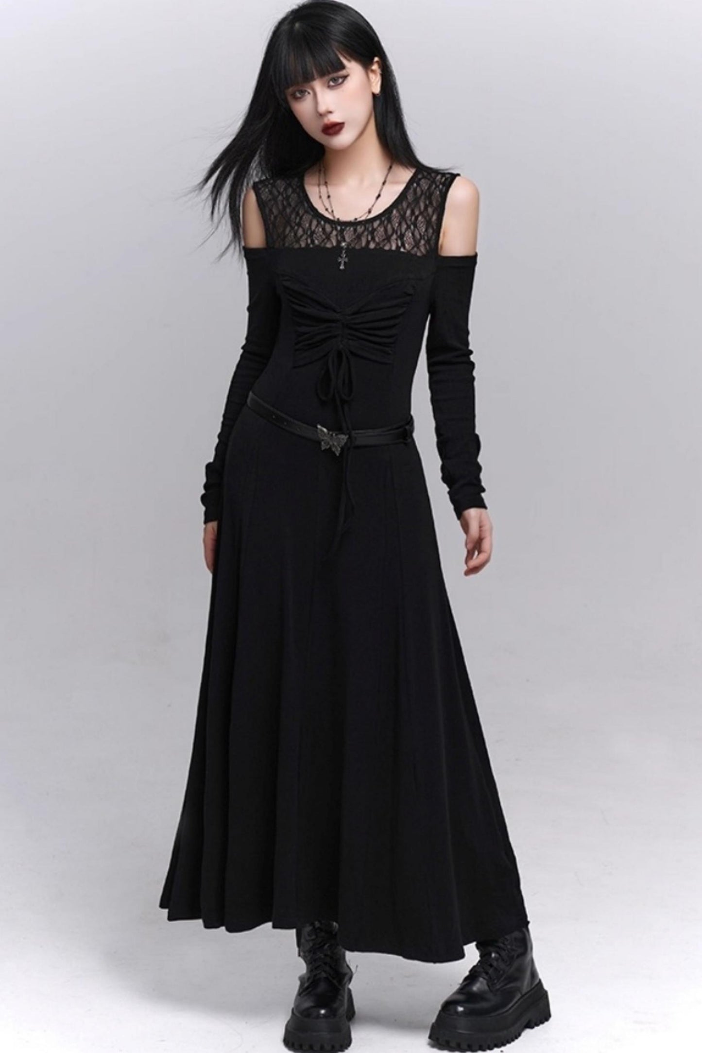 Black Long Sleeve Maxi Dress