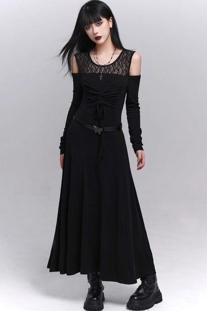Black Long Sleeve Maxi Dress