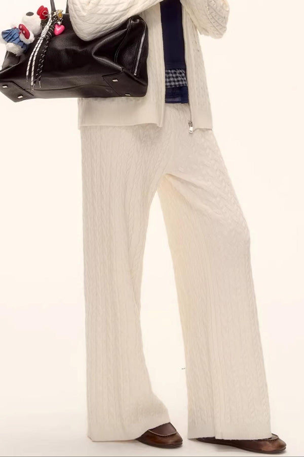 Knitted Jacket Pants Set-Up