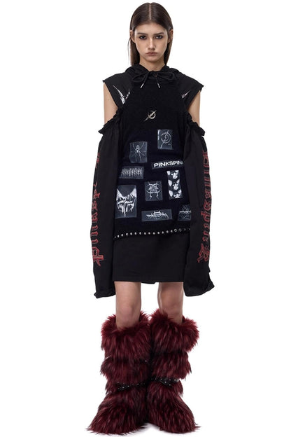 Electric Moon Knitted Apron Sweater