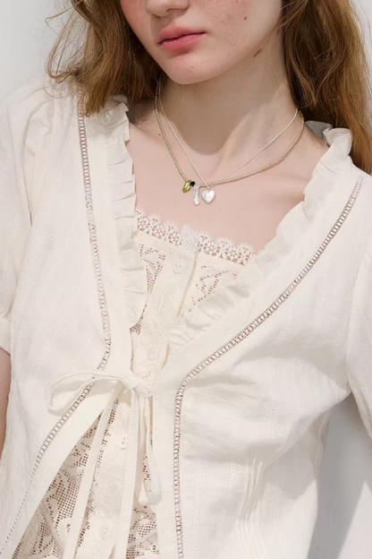 Cloud Peony Lace Blouse