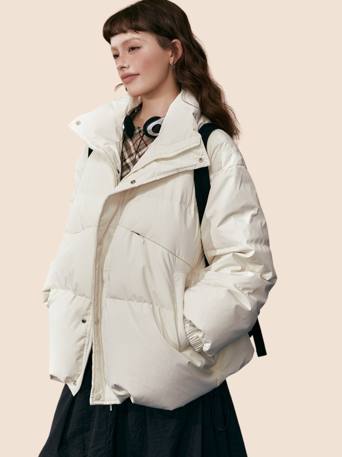 Long-sleeved Loose Down Jacket