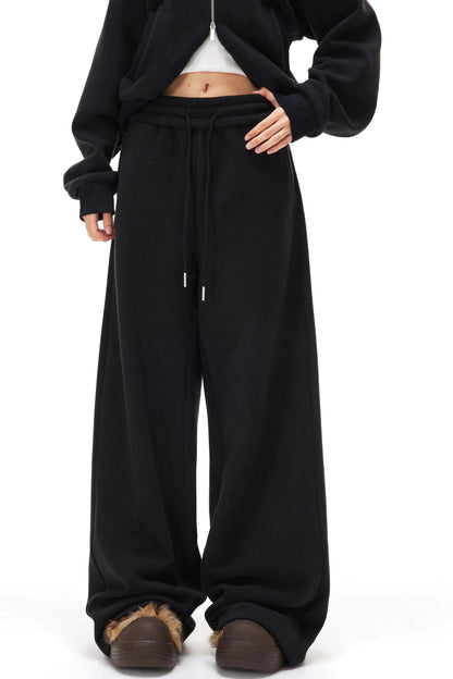 Fleece Zipper Jacket and Pants Suit Set-Up