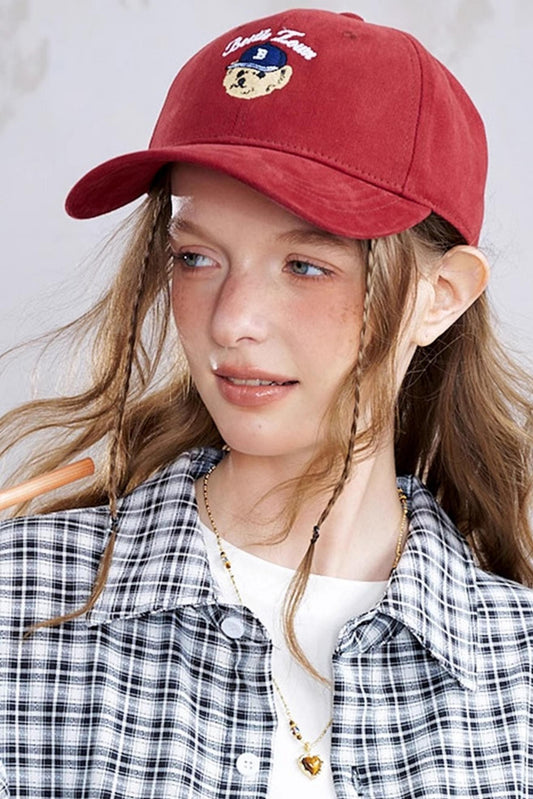 Bear Wide-Brim Baseball Cap