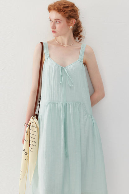 Fresh Ripple Halter Dress