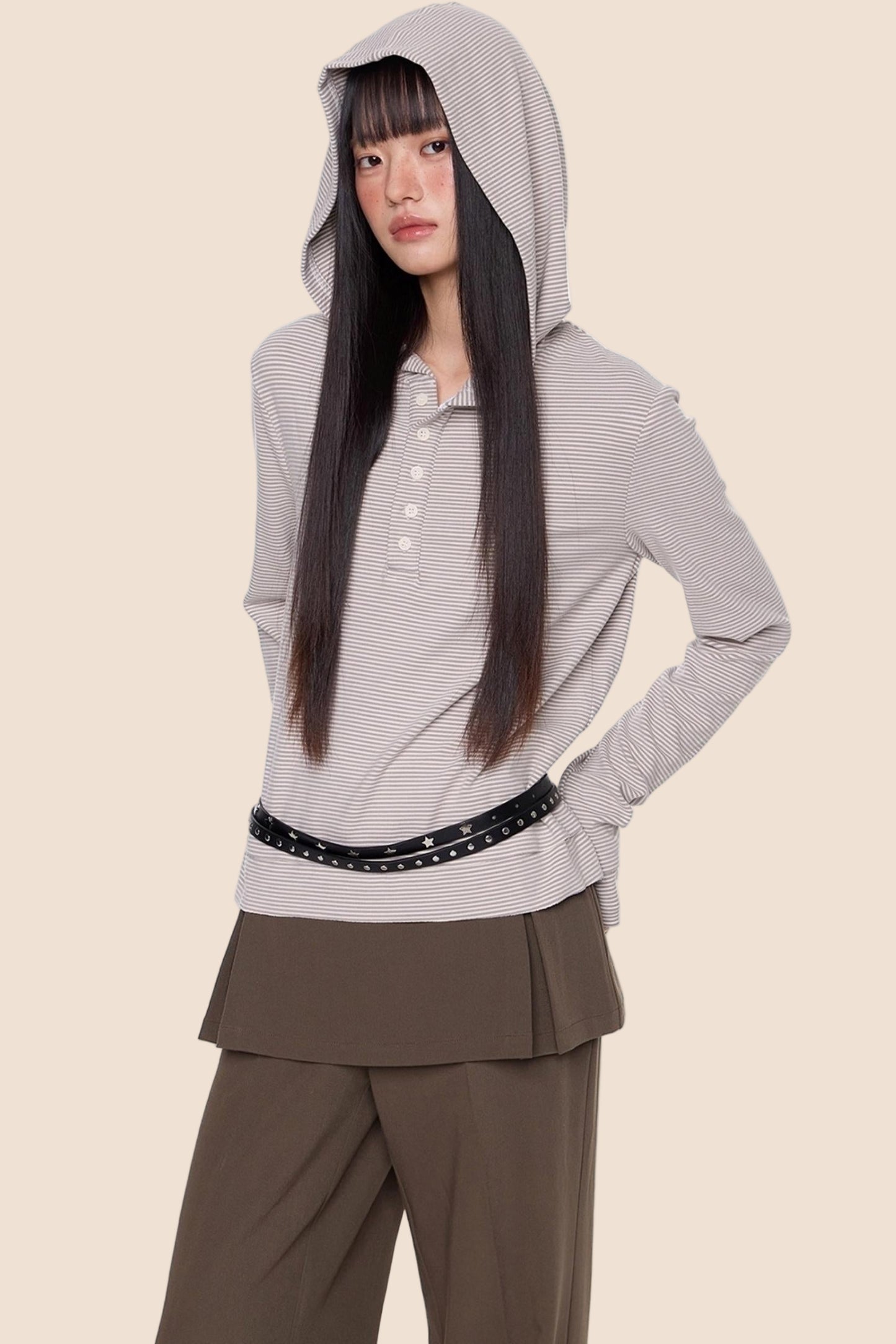 Embroidered Striped Long Sleeve Tee