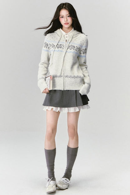 Vintage Hooded Slim Sweater