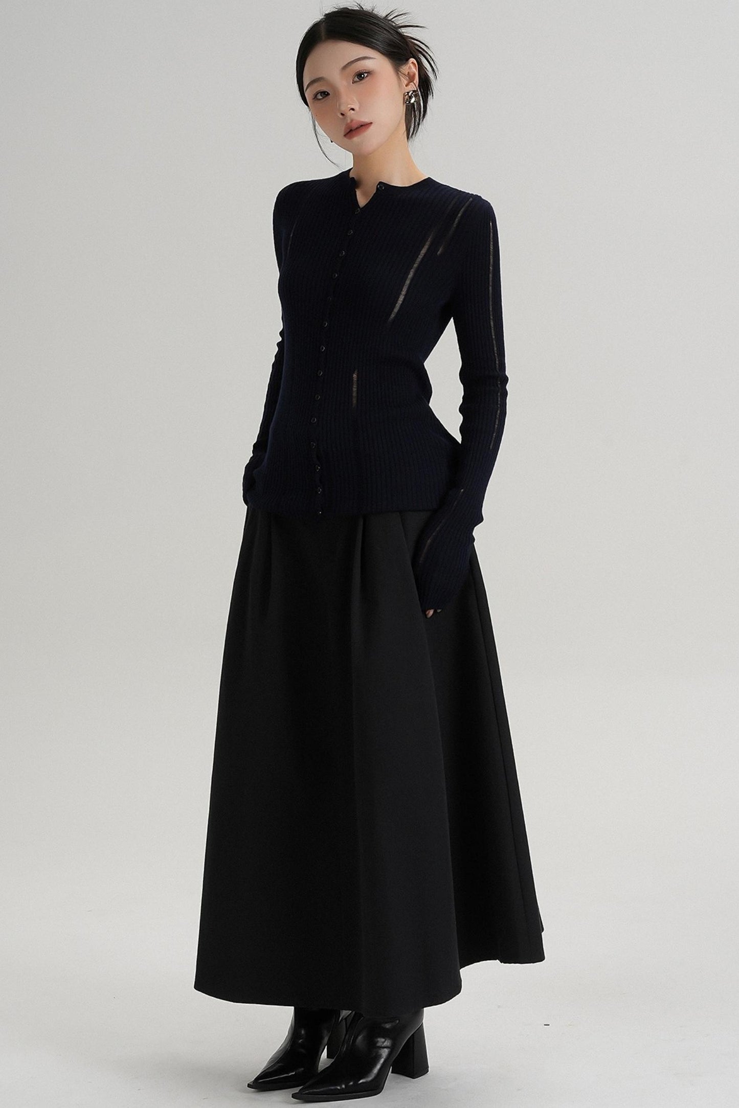 Slimming Long Sleeve Knit Top