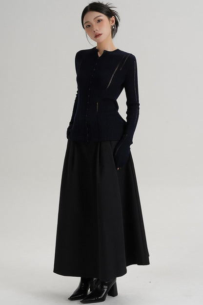 Slimming Long Sleeve Knit Top