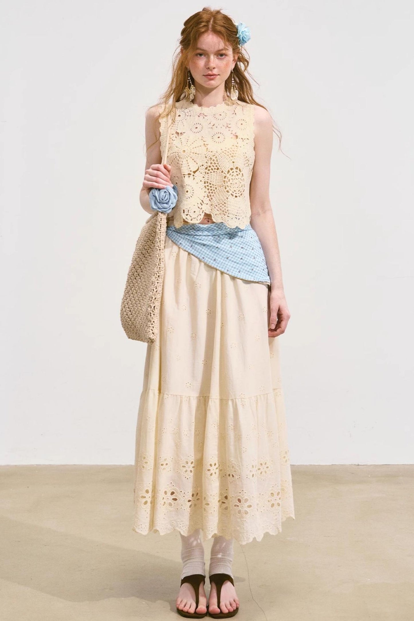 Bohemian Floral Crochet Skirt Set-Up