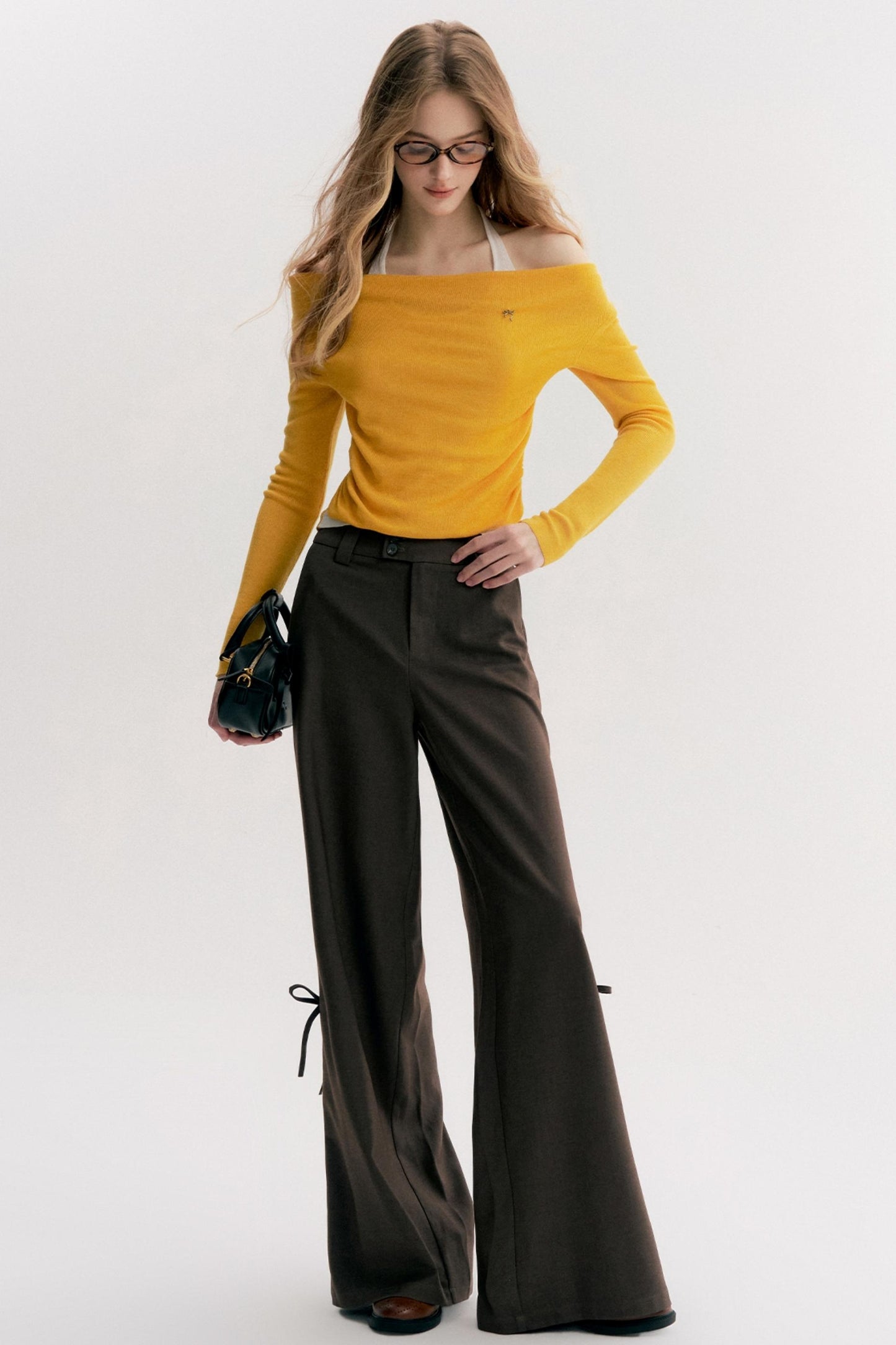 Lazy French Halterneck Knit Top