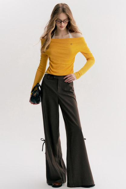 Lazy French Halterneck Knit Top