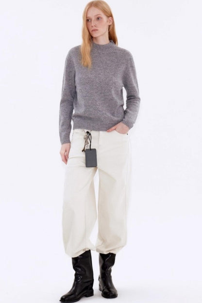 Sheep Wool Half-High Collar Sweater