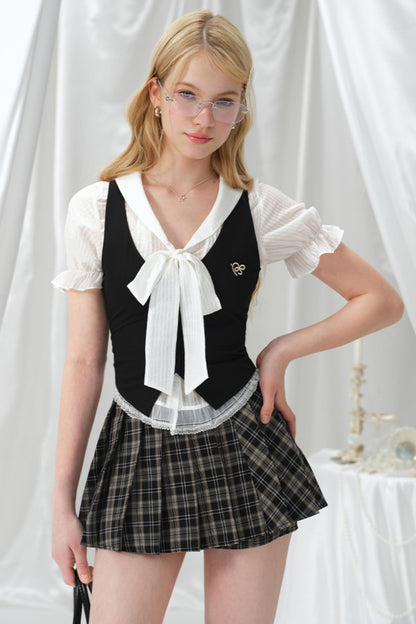 Black Bowknot Vest Set-Up