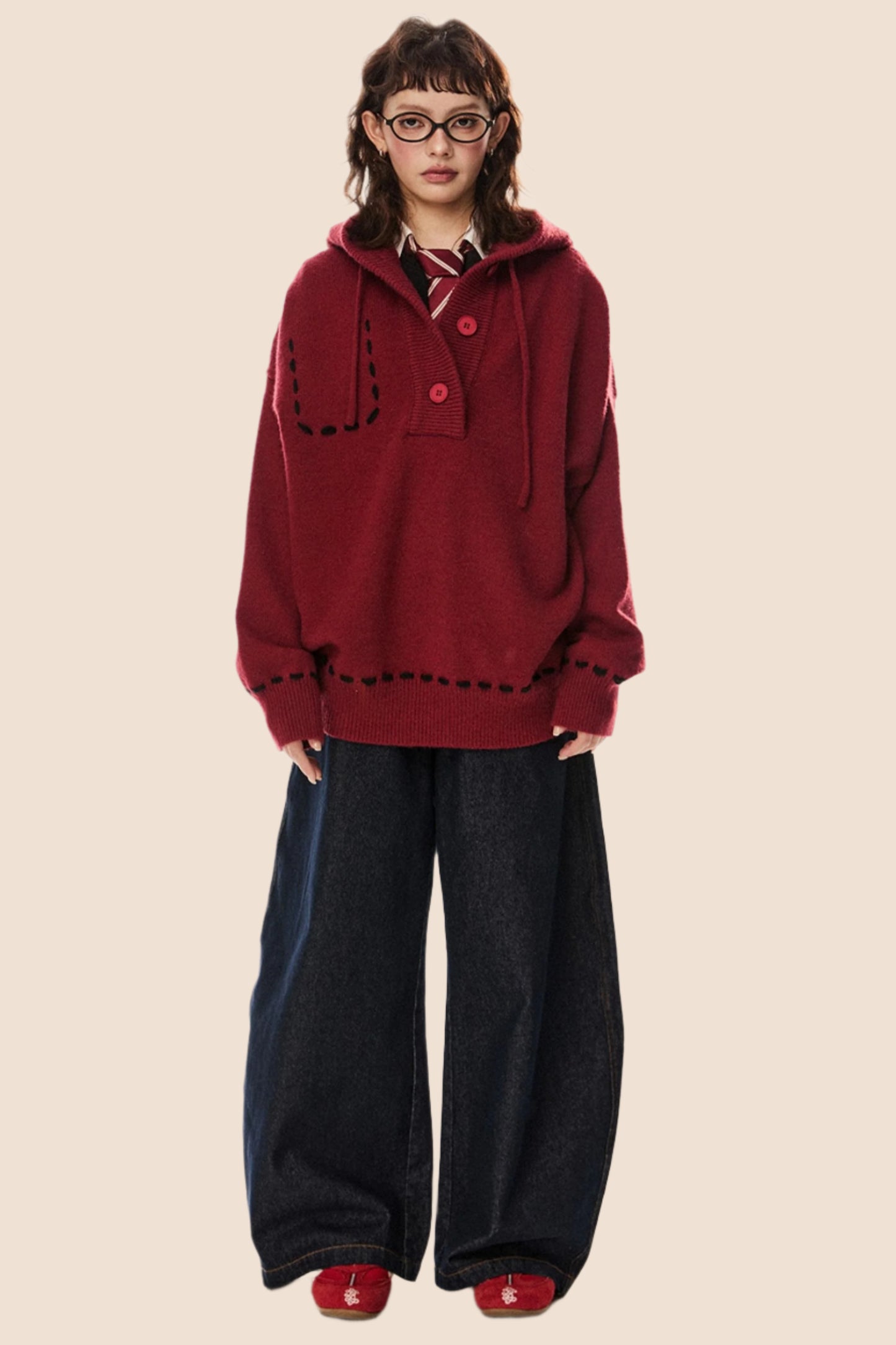 Haut à capuche avec cordon de serrage American Retro 