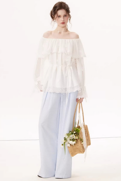 White Lace Off-Shoulder Top