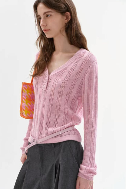 마카롱 컬러 니트 탑