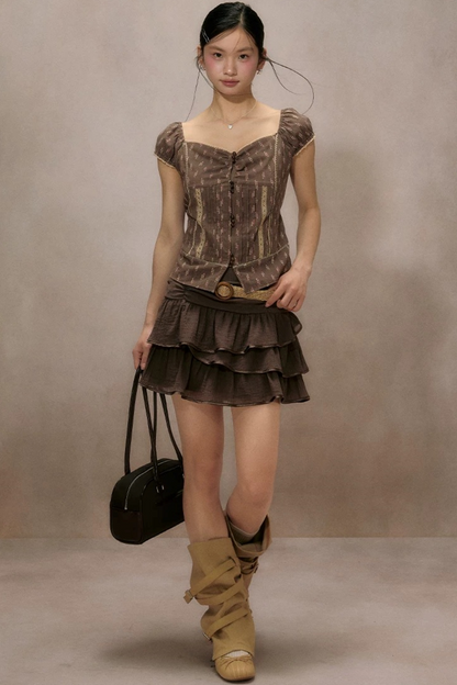 Dot Truffle Irregular Cake Skirt