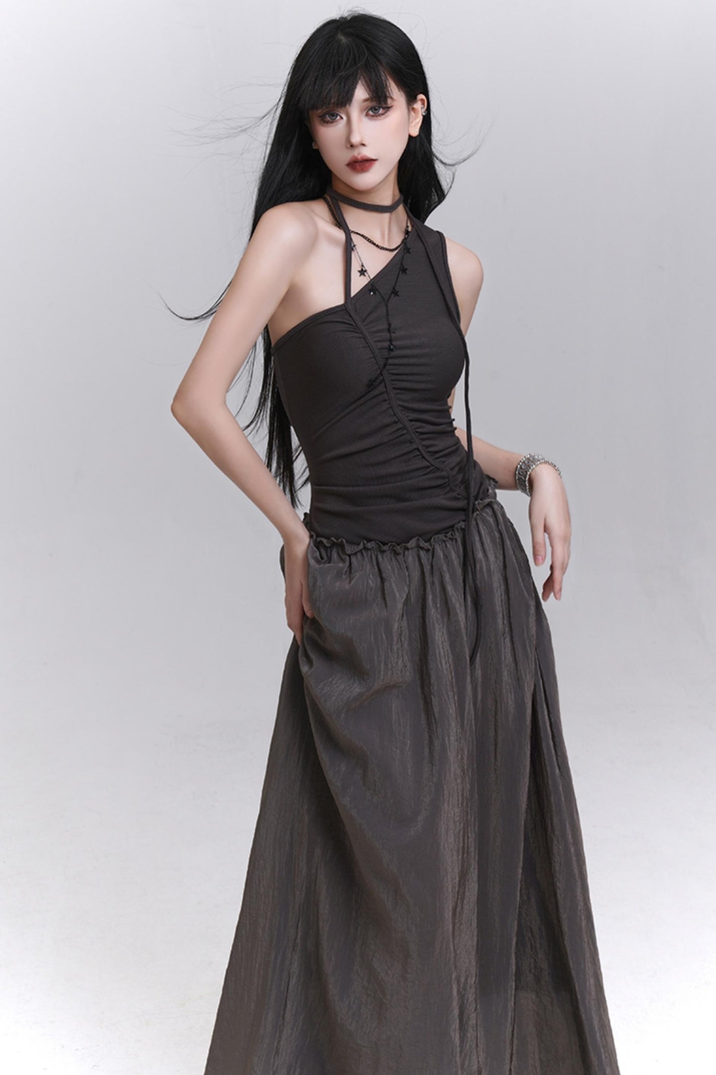 Elegant Seaside One-Shoulder Dress