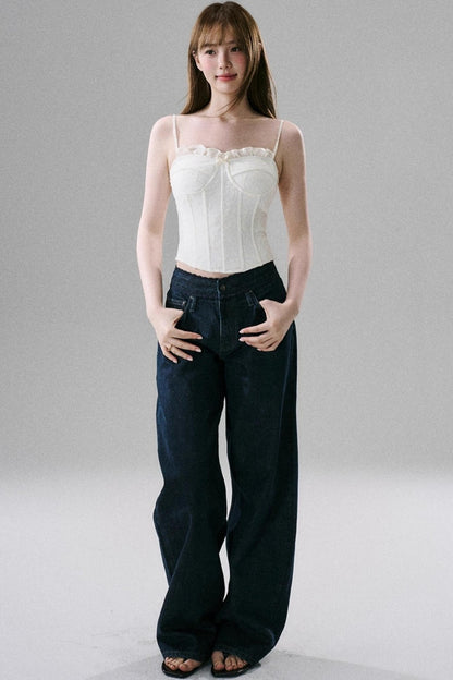 Stretch Lace Corset Camisole Top