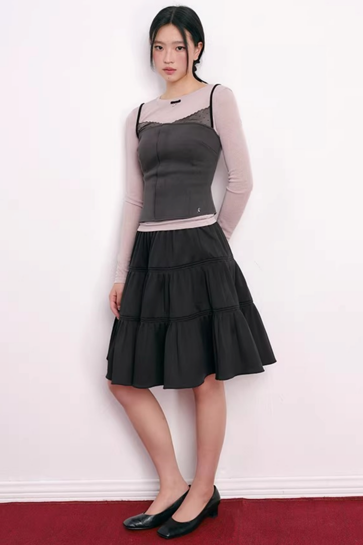 Dreaming Paris Lace Trim Top